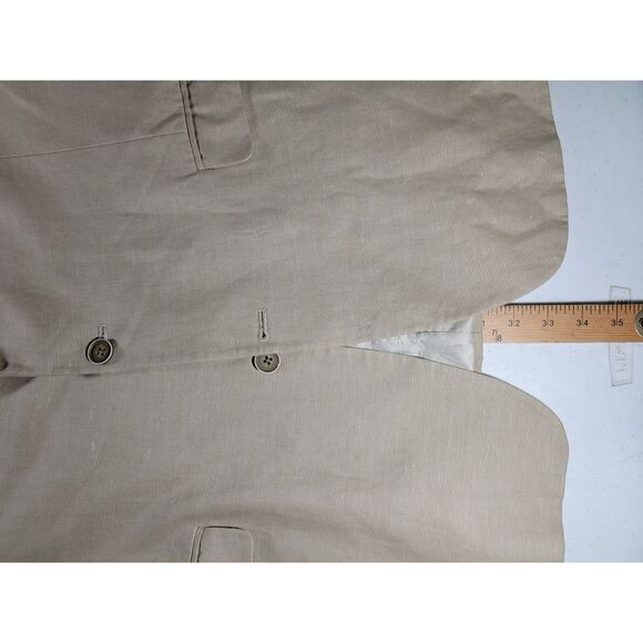 Tommy Hilfiger Linen Blend Beige Sport Coat Suit Jacket Blazer - 46L - Picture 8 of 9